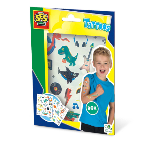 Tatuaje & Make-up - Set creativ - Tatuaje lavabile pentru copii