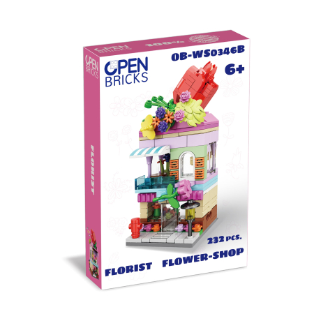  Construcții tematice – Oraș & Magazine - Set de constructie de jucarie - Florarie (232 piese)