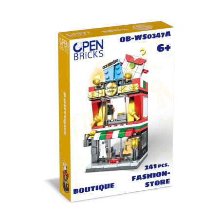  Construcții tematice – Oraș & Magazine - Set de constructie de jucarie - Magazin de haine (241 piese)