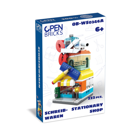  Construcții tematice – Oraș & Magazine - Set de constructie de jucarie - Magazin de Papetarie (222 piese)