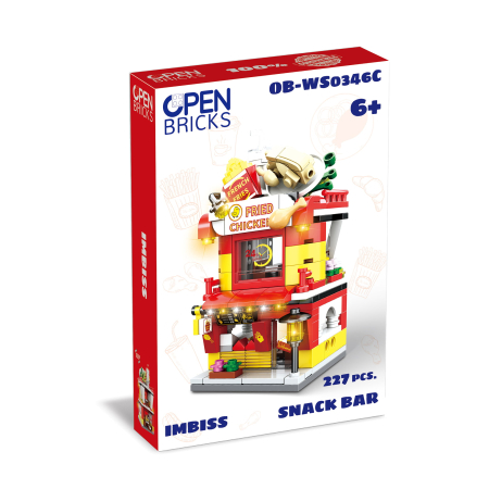  Construcții tematice – Oraș & Magazine - Set de constructie - Fast-food de jucarie (227 piese)