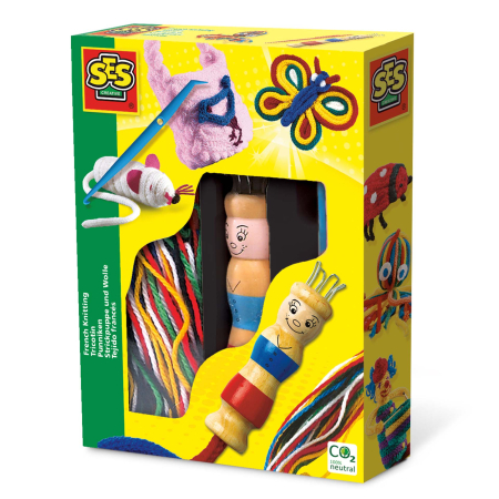 Activități & Îndemânare - Set de tricotat de jucarie cu papusa frantuzeasca