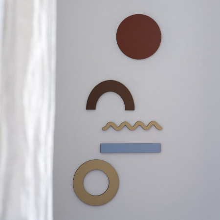 Jucării din lemn diverse - Set forme de perete din lemn - compozitie nr.84