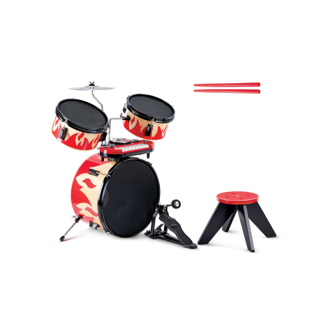 Instrumente muzicale & Ritm - Set tobe si orga de jucarie din lemn pentru copii