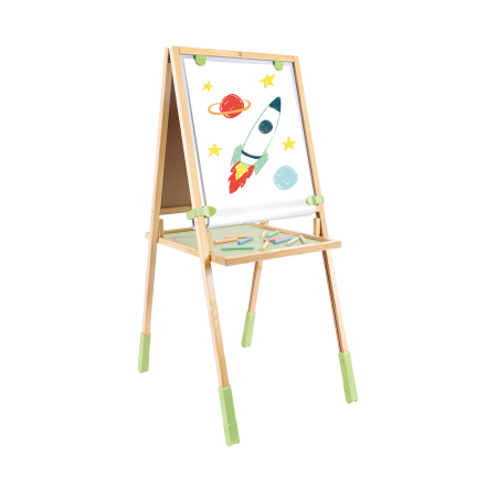 Seturi Creative & DIY - Tabla dubla tip sevalet din bambus pentru copii