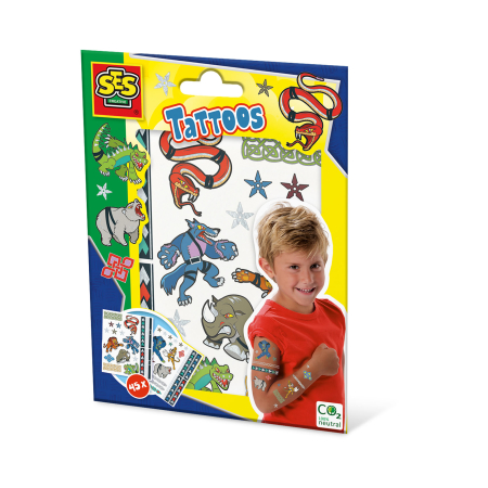 Diverse educative - Tatuaje de jucarie pentru copii - Animale luptatoare