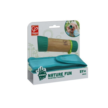 STEM & Știință - Telescop de jucarie pentru copii din bambus
