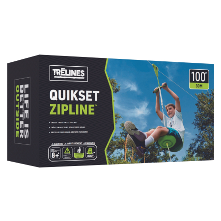 Slackline & Tiroliană - Tiroliana cu set de frana rapida (30 m)