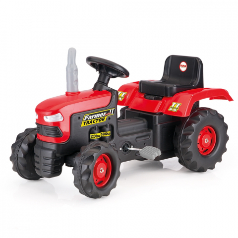 Jucarii exterior - Tractor cu pedale, rosu, 53x83x45 - Dolu