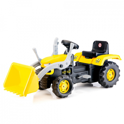 Jucarii exterior - Tractor excavator cu pedale, 53x113x45cm - Dolu