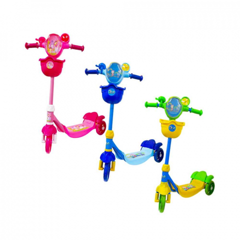 Jucarii exterior - Trotineta cu desene, cadru metal, acces. plastic, 72 cm