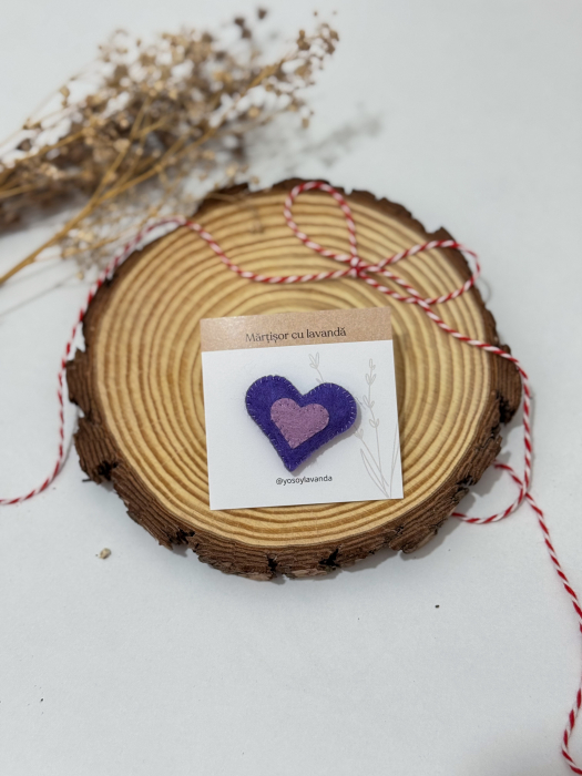 Broșă handmade din fetru cu lavandă naturală - Diverse culori și modele [1]