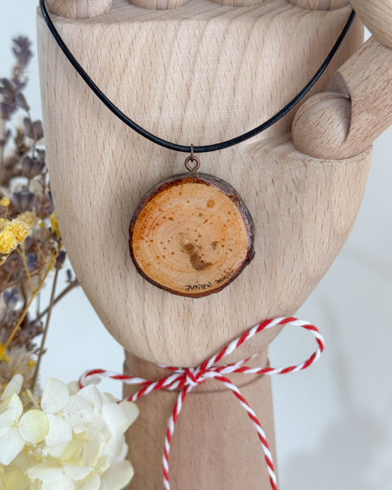 Pandantiv pictat pe felie de lemn - Balerina [2]