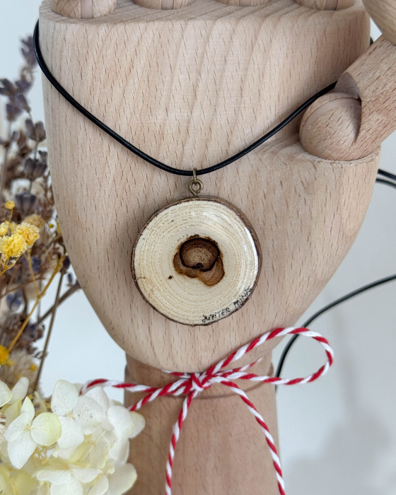 Pandantiv pictat pe felie de lemn – Havana Sunset [2]