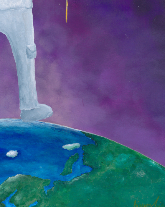 Tablou Original – Magia Norilor, Acrilic pe Hârtie Premium [4]