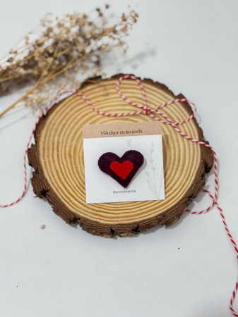 Mărțișor - Broșă handmade din fetru cu lavandă naturală - Diverse culori și modele