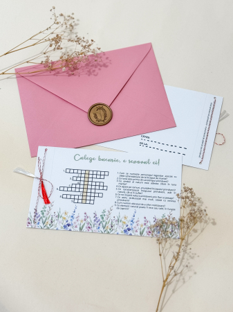 Mărțișor - Felicitare de Mărțișor cu rebus - Culege bucurie, e sezonul ei!