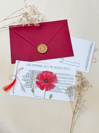 Mărțișor - Felicitare de Mărțișor cu rebus - Lasă primăvara să-ți înflorească visele