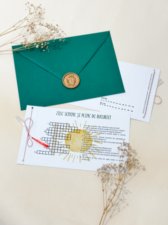 Mărțișor - Felicitare de Mărțișor cu rebus - Zile senine și pline de bucurie!