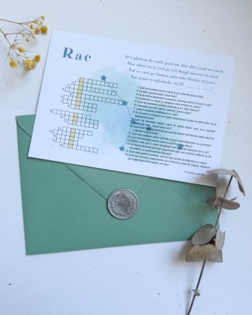 Papetărie - Felicitare tip rebus - Zodiac