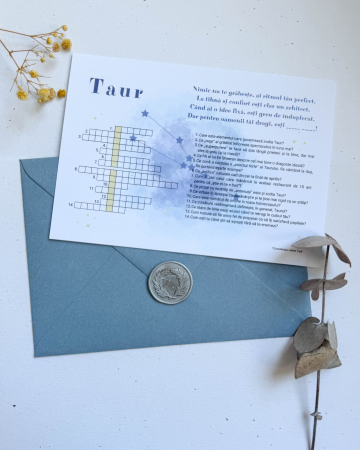 Papetărie - Felicitare tip rebus - Zodiac