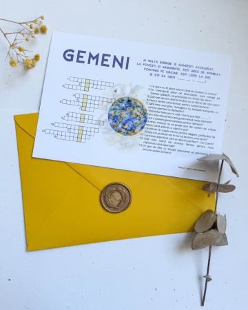 Papetărie - Felicitare tip rebus - Zodiac