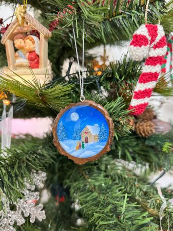 Ceva pentru Crăciun - Ornament de Crăciun realizat manual din lemn - Colinde