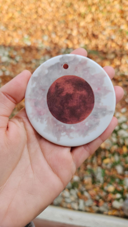 Ceva pentru Crăciun - Ornament de Crăciun realizat manual din porțelan - Astru de Crăciun