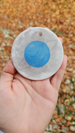 Ceva pentru Crăciun - Ornament de Crăciun realizat manual din porțelan - Astru de Crăciun