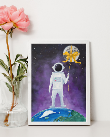 Printuri de artă - Print artă A4 cu Ramă – Magia din Globul de Cristal