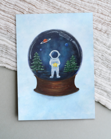 Printuri de artă - Print artă A4 cu Ramă – Magia din Globul de Cristal