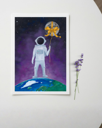 Printuri de artă - Print Artă 13x18 cm – Luna în Dar