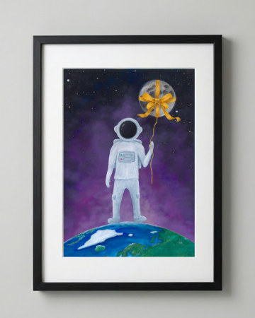 Printuri de artă - Print artă A4 cu Ramă – Magia din Globul de Cristal