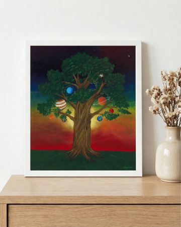 Printuri de artă - Reproducere de Artă după pictură originală – The Wise Cosmic Oak