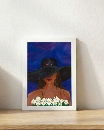 Printuri de artă - Reproducere de Artă după pictură originală – Universul din Pălărie