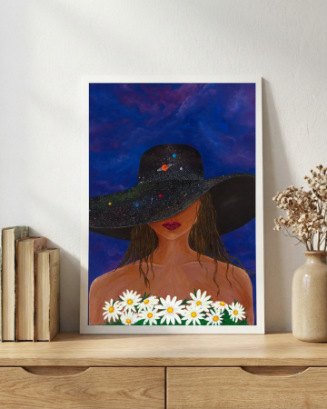Printuri de artă - Reproducere de Artă după pictură originală – Universul din Pălărie