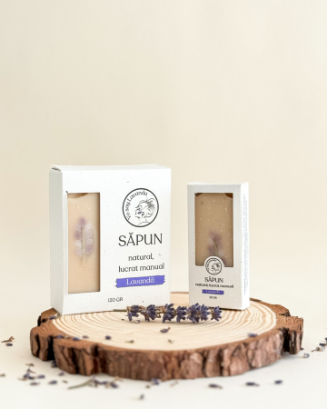 Săpun artizanal cu ulei esențial de lavandă | Handmade cu ingrediente naturale [4]