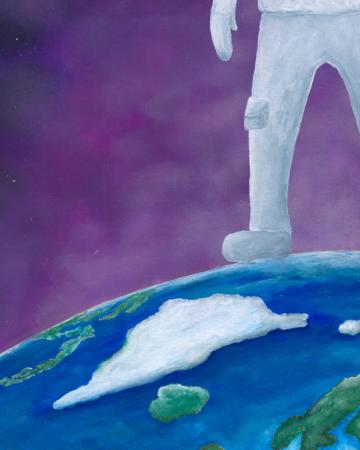 Tablou Original – Magia Norilor, Acrilic pe Hârtie Premium [2]