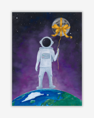 Tablouri pictate - Tablou Original – Magia Norilor, Acrilic pe Hârtie Premium