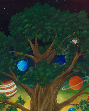 pictura-originala-panza-the-wise-cosmic-oak-70x80cm [1]