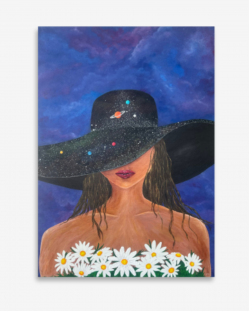 Tablouri Originale - Tablou Universul din Pălărie - Pictură Handmade Cosmică