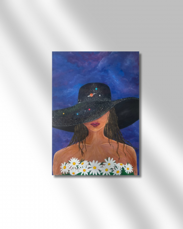 Tablou Universul din Pălărie - Pictură Handmade Cosmică [2]