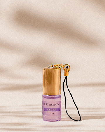 Ulei esential de lavanda - Ulei esențial de lavandă cu roll-on tip breloc, 3 ml
