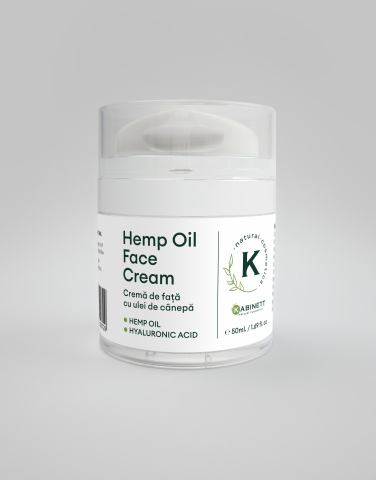 Cremă pentru față - Cremă de față cu acid hialuronic și ulei de cânepă