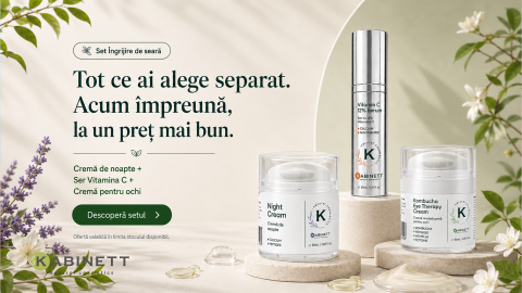 Seturi - Set crema de noapte cu calciu si peptide, ser de fata cu Vitamina C 12% si crema pentru conturul ochilor