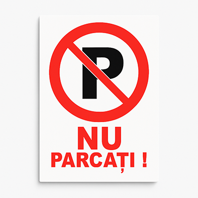 Autocolant avertizare NU PARCATI [2]