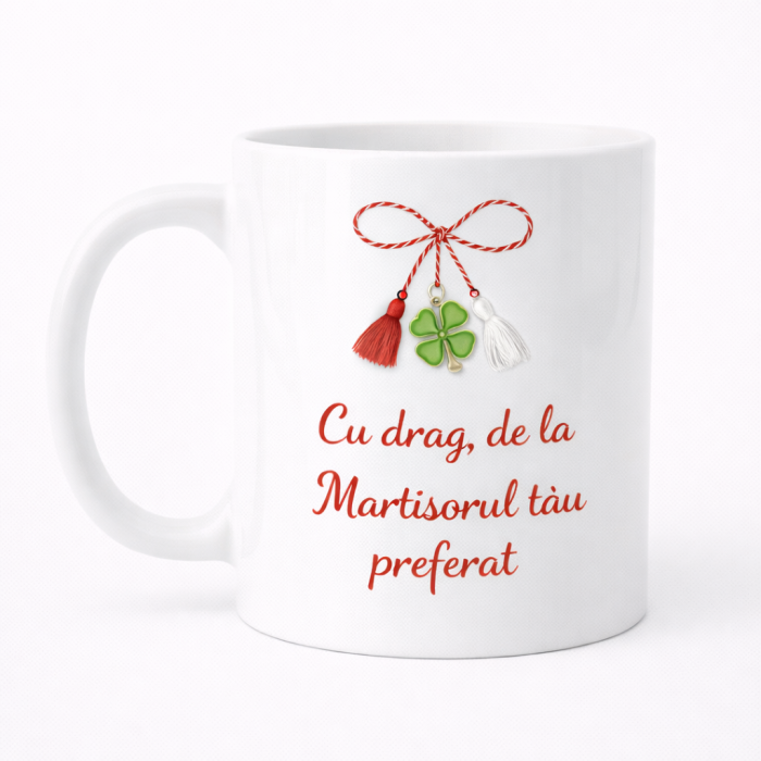 Cana Martisor cadou pentru bunica, Cu drag de la Martisorul tau preferat, cana personalizata 1 Martie, cadou emotionant [3]