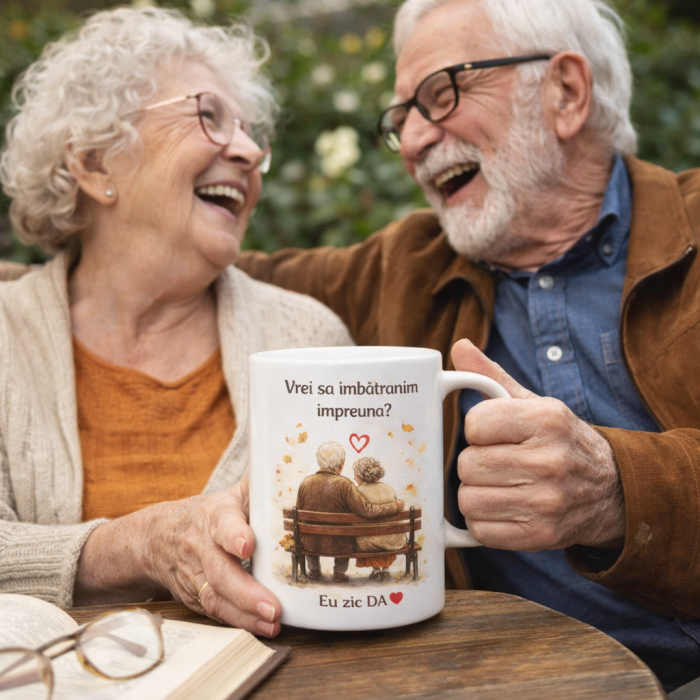 Cană personalizată – „Vrei să îmbătrânim împreună?” [2]