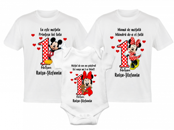 Set 2 tricouri si 1 body pentru taierea motului, mickey 3 [1]