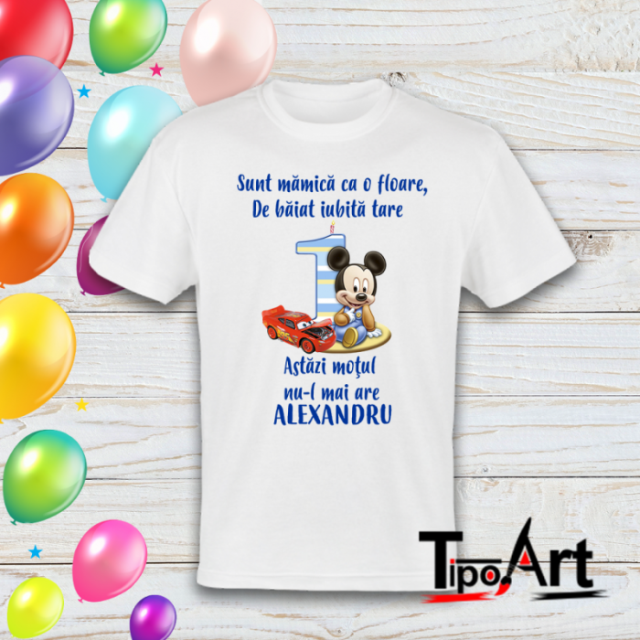Set 2 tricouri personalizate si body  1 an, taierea motului, e3 [3]